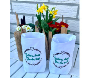 Stickdatei - Schön, dass Du da bist Kranz